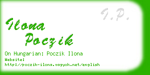 ilona poczik business card